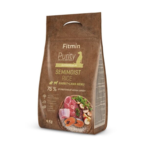 FITMIN Purity Rice Semimoist Rabbit&Lamb - 4 kg